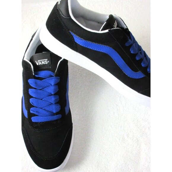 Vans Men's Cruze Too Cc 90's Retro Black Blue Canvas Suede Shoes Sizes NIB - Picture 4 of 5